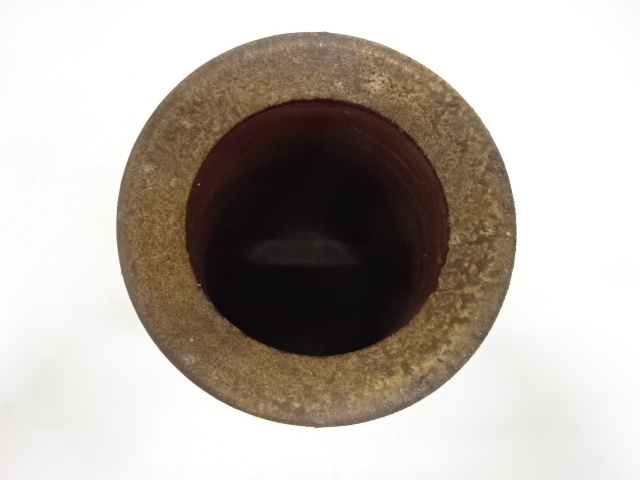  備前焼　山口正倫造　耳付花入